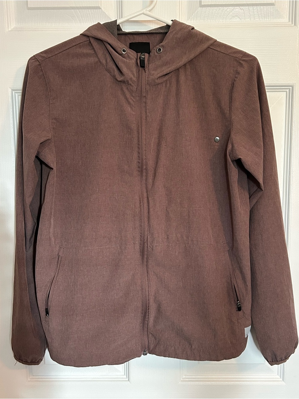 Vuori Lightweight Hooded Utility Jacket Mauve Brown XS Style VW501